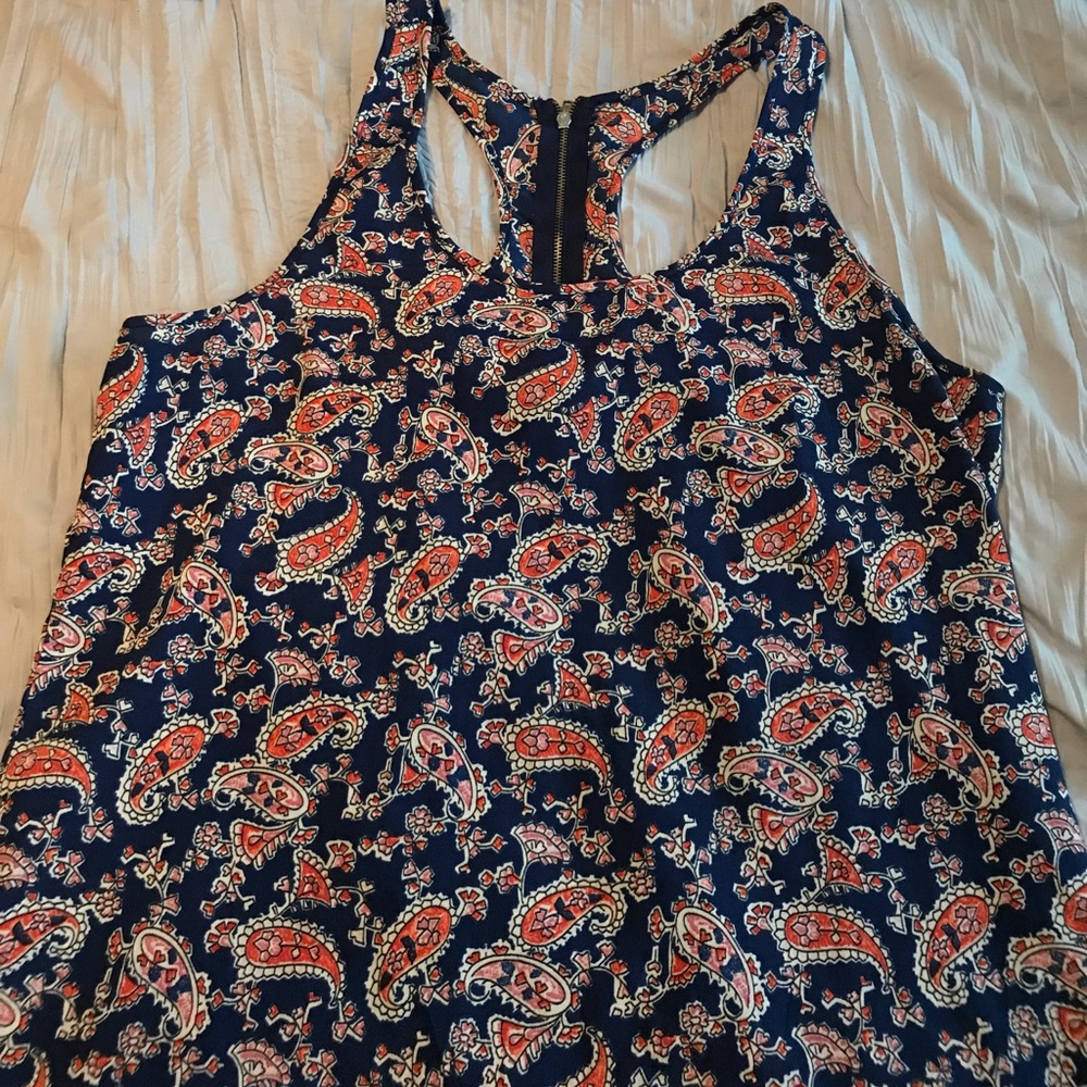 Blue Paisley tank top